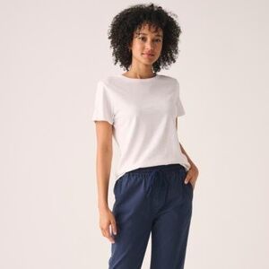 NWT Faherty Essential Organic Cotton Blend Drawstring Pants - Navy (S)